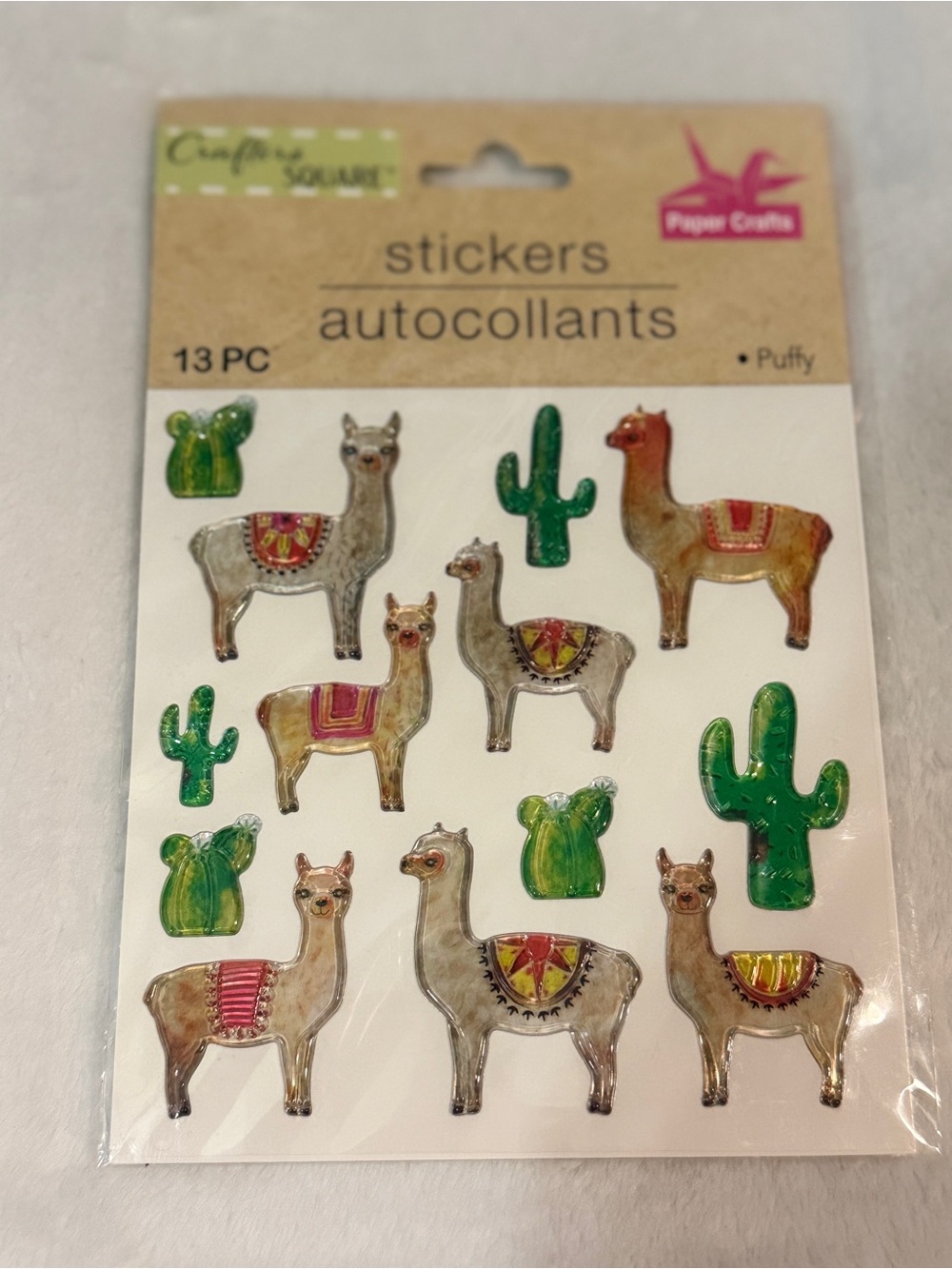Puffy Llama & Cactus Stickers